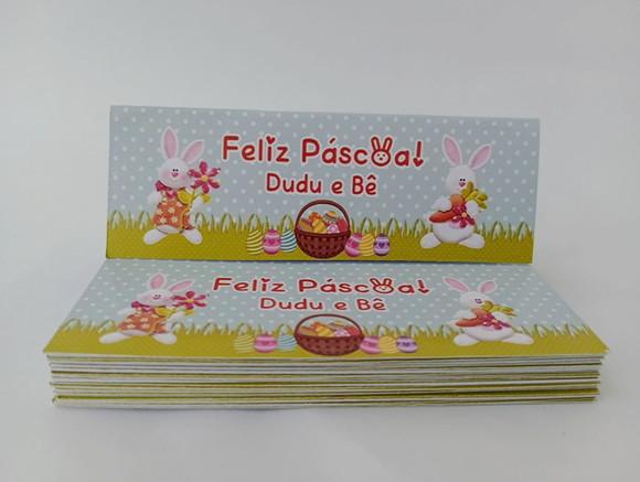 Lapela 10 x 3,5cm de Páscoa + Saquinho Celofane