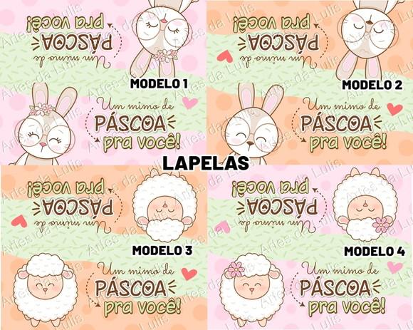 Lapela 10x3,5cm de Páscoa + Saquinho Celofane