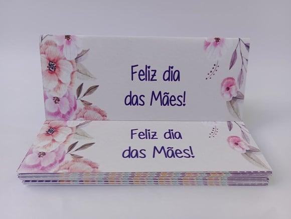Lapela Dia das Mães 12 x 5cm + Saquinho Celofane