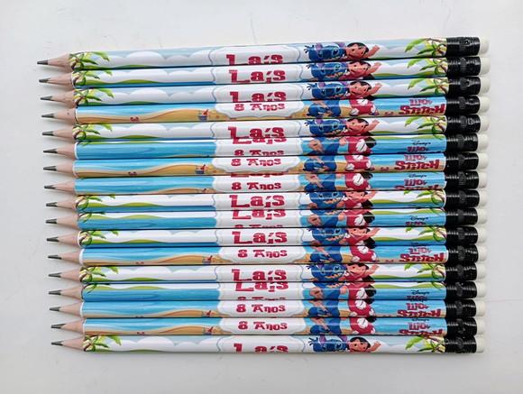 Lápis com Borracha Lilo e Stitch