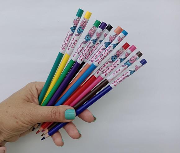 Lápis de Cor Personalizado 12 Cores