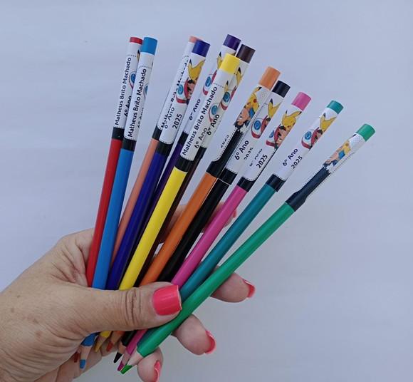 Lápis de Cor Personalizado 12 Cores