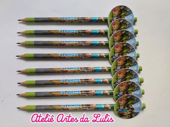 Lápis Personalizado Minecraft com Tag