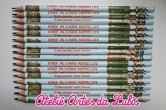 Lápis Personalizado Volta as Aulas Atacado