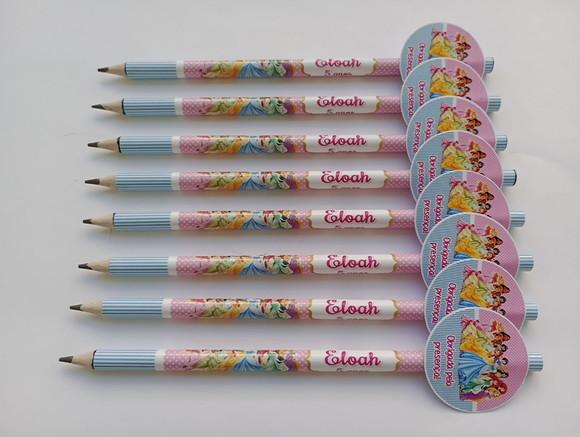 Lápis Princesas com Tag