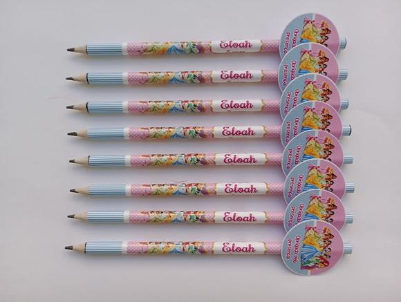 Lápis Princesas com Tag