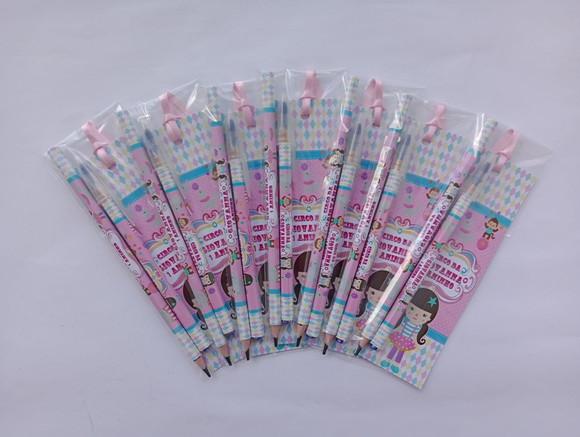Marcador de Livro + Caneta + Lápis Circo Menina