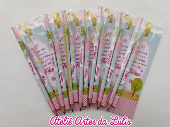 Marcador de Livro + Caneta + Lápis Jardim Encantado
