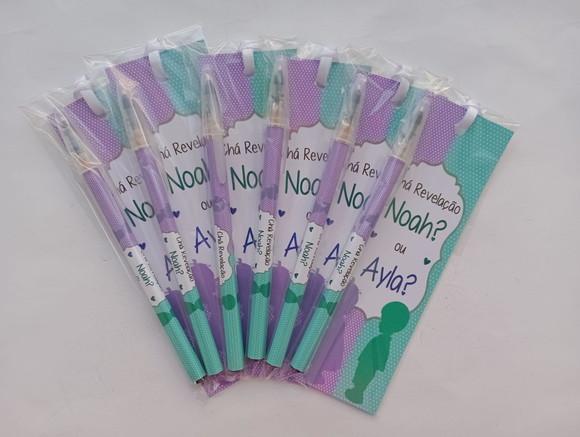 Marcador de Livro + Caneta Chá Revelação
