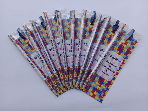 Marcador de Livro + Lápis Abril Azul