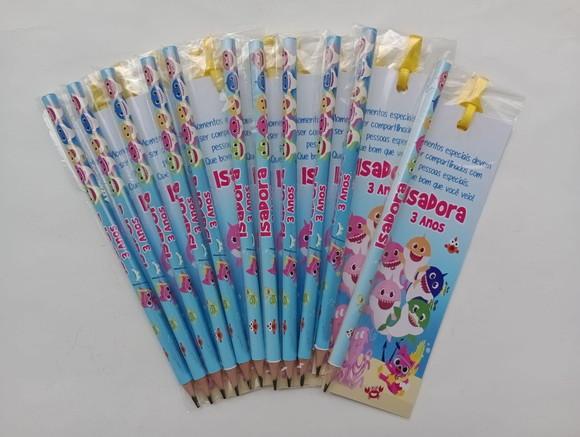 Marcador de Livro + Lápis Baby Shark
