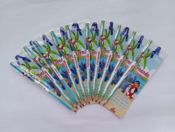Marcador de Livro + Lápis Lilo e Stitch