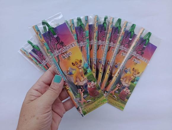 Marcador de Livro + Lápis o Rei Leão