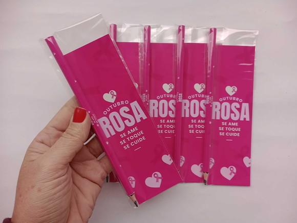 Marcador de Livro + Lápis Outubro Rosa