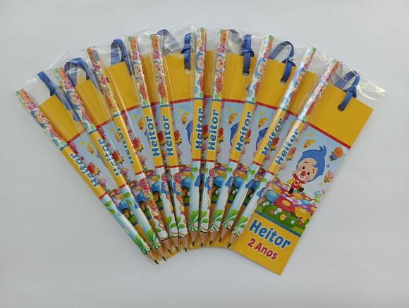 Marcador de Livro + Lápis Palhaço Plim Plim