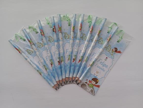 Marcador de Livro + Lápis Pequeno Príncipe Aquarela