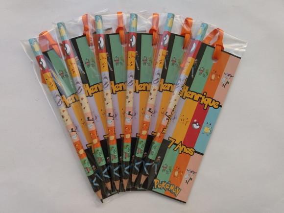 Marcador de Livro + Lápis Pokemon