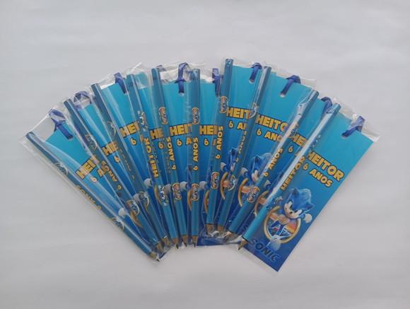 Marcador de Livro + Lápis Sonic