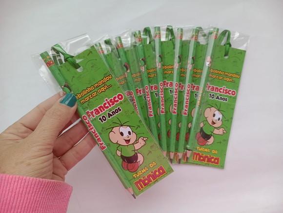 Marcador de Livro + Lápis Turma da Mônica