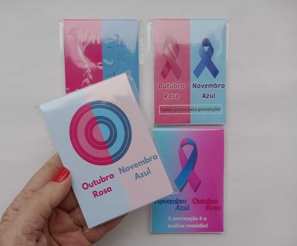 Mini Bloquinho Personalizado Outubro Rosa e Novembro Azul