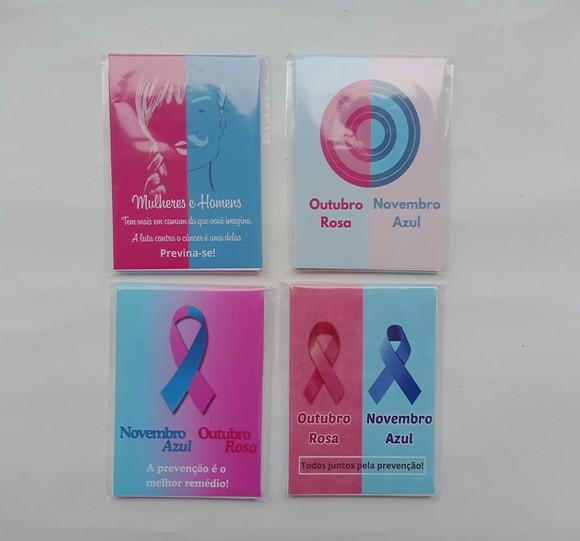 Mini Bloquinho Personalizado Outubro Rosa e Novembro Azul