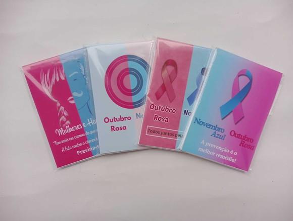 Mini Bloquinho Personalizado Outubro Rosa e Novembro Azul