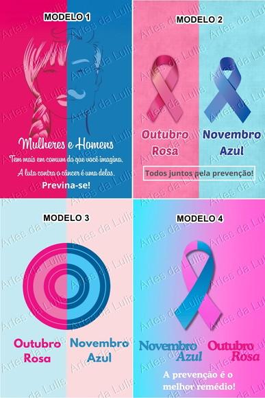 Mini Bloquinho Personalizado Outubro Rosa e Novembro Azul
