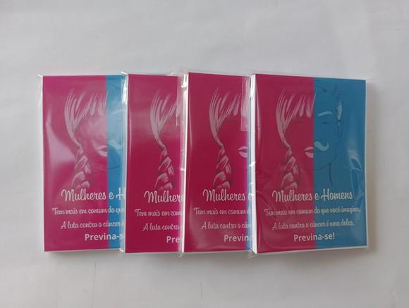 Mini Bloquinho Personalizado Outubro Rosa e Novembro Azul