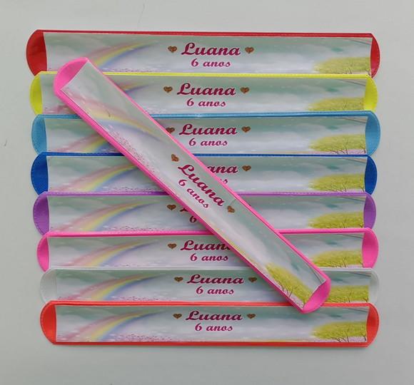 Pulseira Bate Enrola Arco-iris Cores Sortidas
