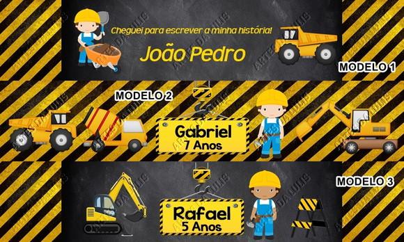 Pulseira Bate Enrola Construção Cores Sortidas