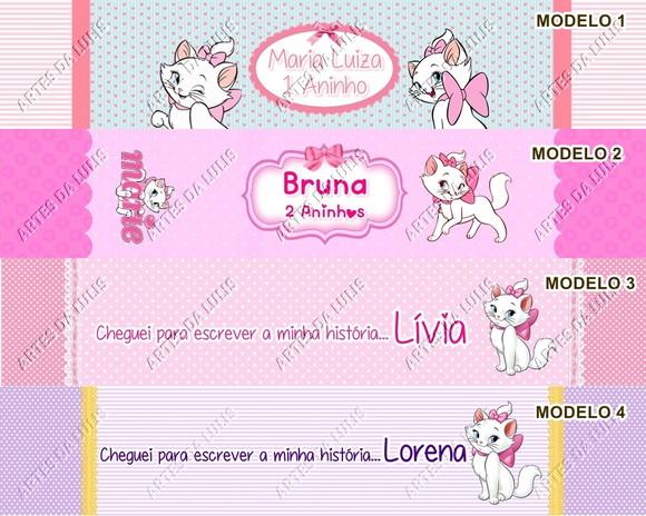 Pulseira Bate Enrola Gatinha Marie Cores Sortidas