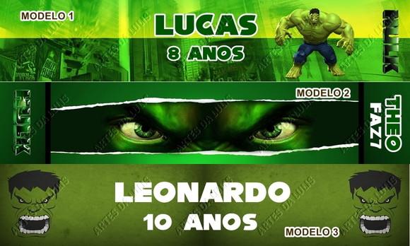 Pulseira Bate Enrola Hulk Cores Sortidas