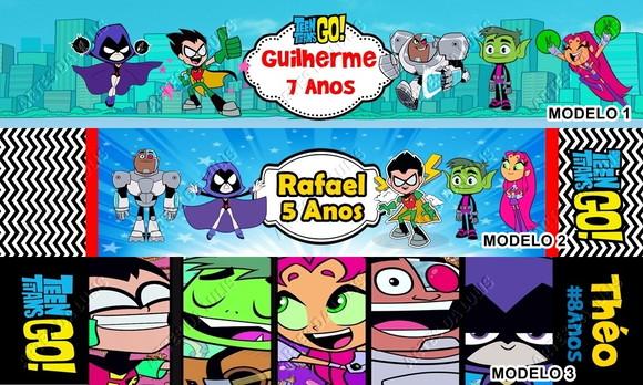 Pulseira Bate Enrola Jovens Titãs Cores Sortidas