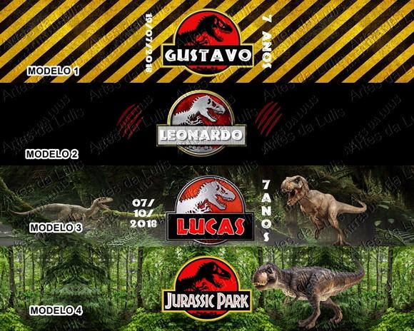 Pulseira Bate Enrola Jurassic Park Cores Sortidas