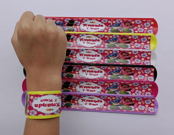 Pulseira Bate Enrola Lilo e Stitch Cores Sortidas