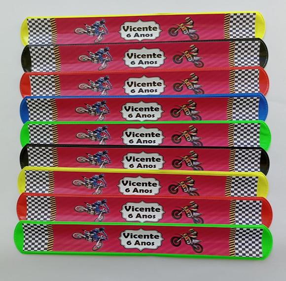 Pulseira Bate Enrola Motocross Cores Sortidas