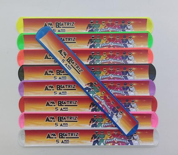 Pulseira Bate Enrola Power Ranger Cores Sortidas