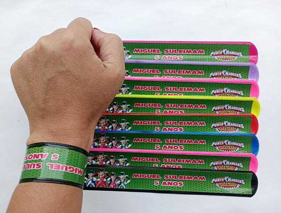 Pulseira Bate Enrola Power Ranger Cores Sortidas