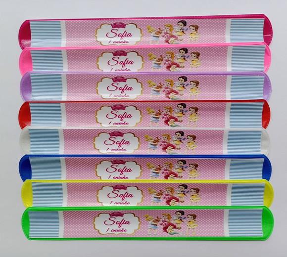 Pulseira Bate Enrola Princesas Baby Cores Sortidas