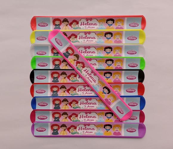 Pulseira Bate Enrola Princesas Minus Cores Sortidas