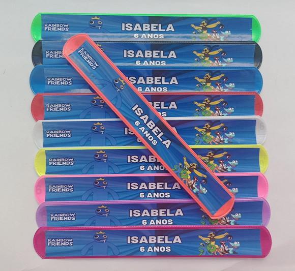 Pulseira Bate Enrola Rainbow Friends Cores Sortidas