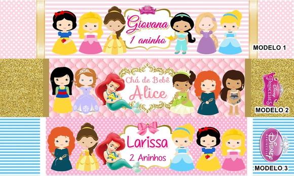 Pulseira Bate Enrola Princesas Minus Cores Sortidas