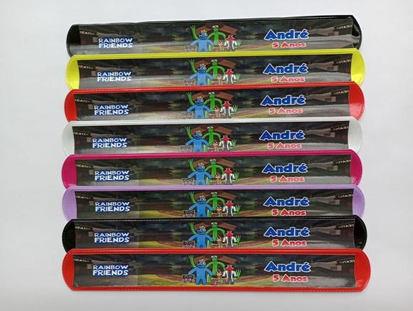 Pulseira Bate Enrola Rainbow Friends Cores Sortidas