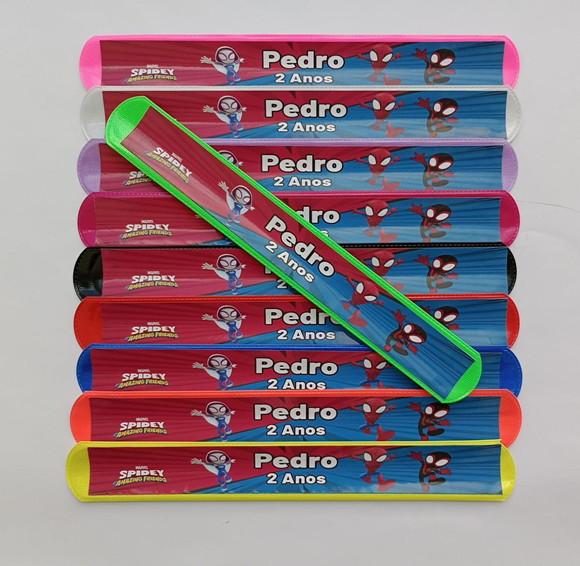 Pulseira Bate Enrola Spidey Cores Sortidas