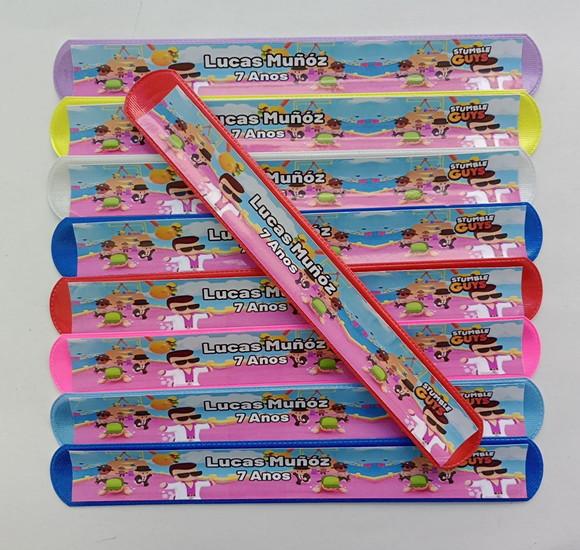 Pulseira Bate Enrola Stumble Guys Cores Sortidas