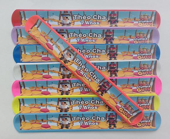 Pulseira Bate Enrola Stumble Guys Cores Sortidas