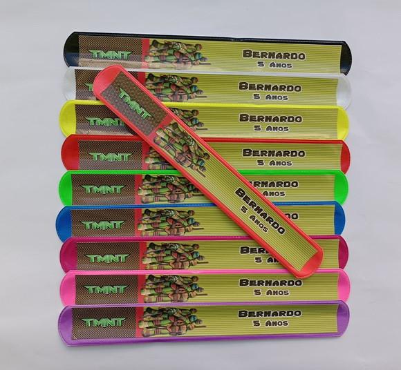 Pulseira Bate Enrola Tartaruga Ninja Cores Sortidas