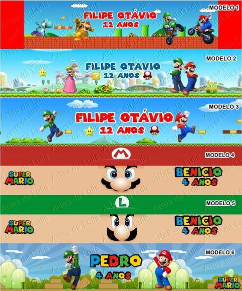 Pulseira Bate Enrola Super Mario Cores Sortidas