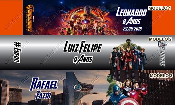 Pulseira Bate Enrola Vingadores Cores Sortidas