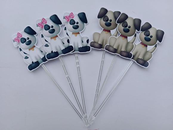 Topper para Docinho Formato Especial Cachorrinhos